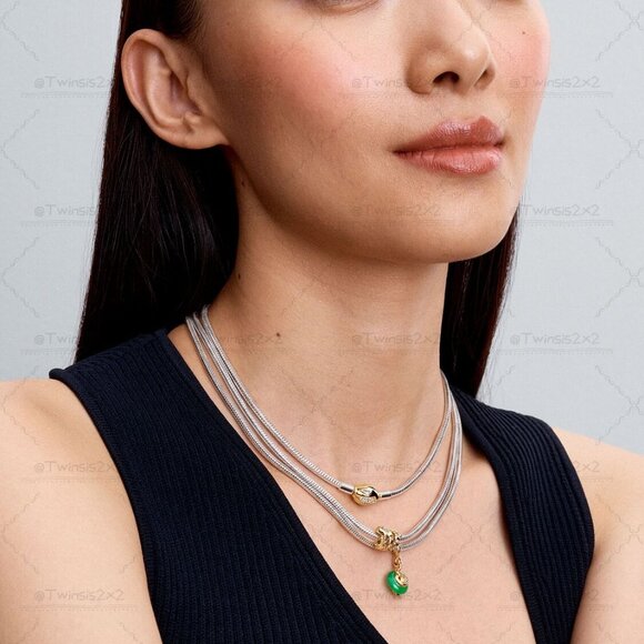 Pandora Snake Green Murano Glass Dangle Charm - Picture 6 of 6